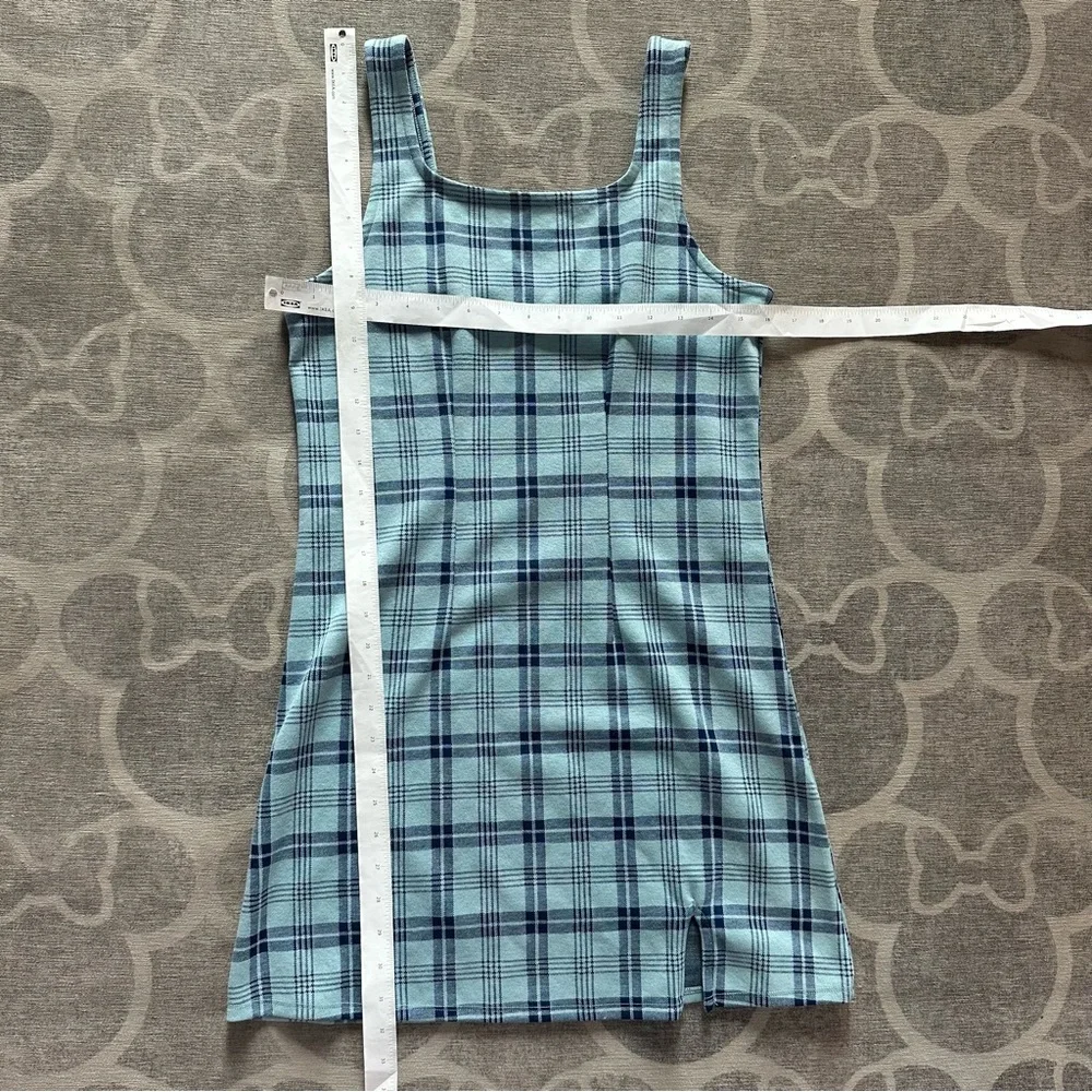 SO Blue Plaid Dress wi Navy Tee set